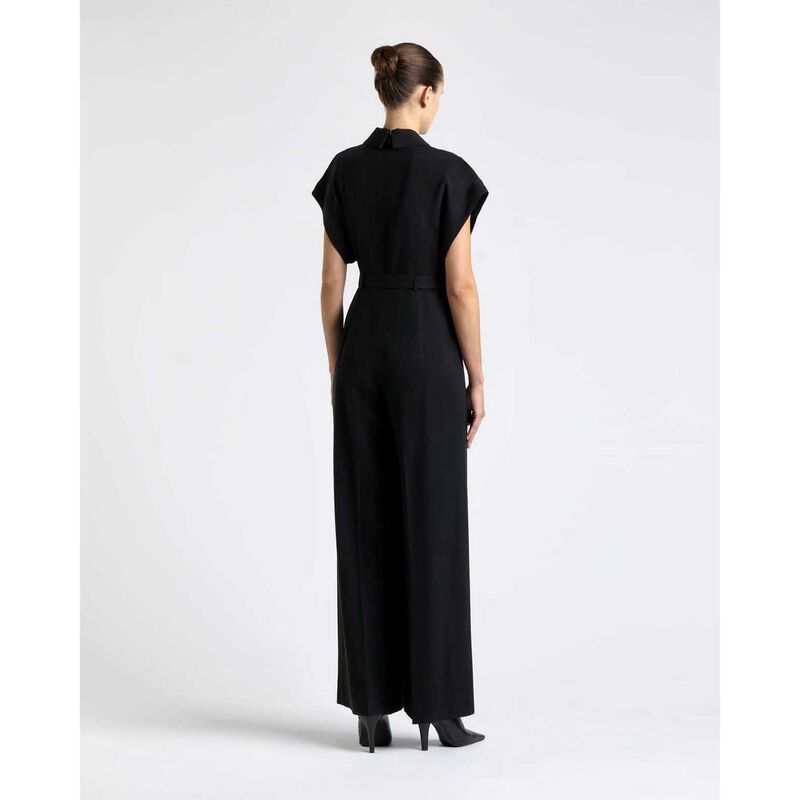 Cue Viscose Twill Wide Leg Jumpsuit image number 5